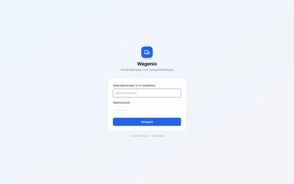 Dashboard van Wagenio